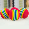 Pet Toy Foam Ball Dog Cat Rainbow Ball Toy(Rainbow)