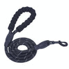 Reflective Dog Lead (Black) - 150cm Long, 1.2cm Thick - Padded Handle