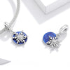 BSC720 Winter Snowflake DIY Bracelet Bead Christmas 925 Silver Bead Accessories