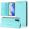 For Samsung Galaxy Note10 RC01 Dual-Folded Magnetic Suction RFID Leather Phone Case(Mint Green)