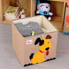 Youngshoots Cotton Linen Cartoon Toy Storage Basket Clothing Storage Box,Style Ordinary(Dog)