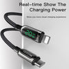 Yesido CA86 20W USB-C / Type-C to 8 Pin Digital Display Fast Charging Cable, Length: 1.2m