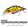PROBEROS DW578 Ordinary Hook 5.3cm 4.6g Sinking Minnow Lure Long Casting Bionic Plastic Hard Bait Fishing Tackle(Color A)