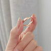 Fashion Simple Narrow BE THECHANGE Ring Electroplated 18k Titanium Steel Couple Ring, Size: 9 US Size(Rose Gold)