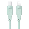 USAMS US-SJ566 Lithe Series 1.2m Type-C to 8 Pin PD 20W Fast Charging Cable with Light(Green)