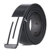 Dandali TT26 Men Fashion Silver N Buckle Leather Belt Waistband, Length: 115cm