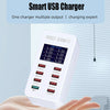 A8 50W 8 Ports USB + QC3.0 Smart Charging Station with Digital Display AC100-240V, AU Plug