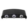 6 LEDs Garden Aluminum Double Head Wall Light(Warm White Light)