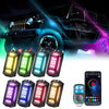 8 in 1 G6 RGB Colorful Car Chassis Light LED Music Atmosphere Light With 4-Button Remote Control