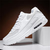 Men Sports Shoes Spring Couple Air Cushion Sneakers Casual Shoes, Size: 36(White Gray Yellow)