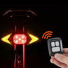 USB Rechargeable Bicycle Turn Light Wireless Remote Control Bike Tail Light