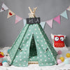 Canvas Pet Tent Bed Green Medium 50x50x60cm Dog Cat