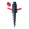 32mm Pipe Diameter Outdoor Beach Sun Umbrella Accessories Large Plastic Portable Spiral Ground Plug(Red Black)