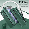 For Samsung Galaxy Z Fold5 Integrated PC + PU Phone Case with Pen / Pen Box(Green)