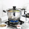 Single Layer 26cm Stainless Steel Thickened Soup Pot Small Stew Pot Induction Gas Stove Universal Pots