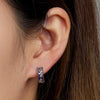 S925 Sterling Silver Retro Flower Texture Ear Stud Women Earrings
