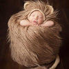 Newborn Photography Little Lion Wool Cartoon Hat and Tail Props For 0-2 Month(Hat + Tail)