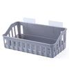 Bathroom Shelf hole-free Wall Hanging Seamless Storage Basket(Plain Gray)