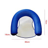 Inflatable Water Sofa Reclining Chair Floating Bed Foldable Hammock With Net(Rose Red)