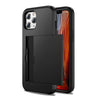 For iPhone 12 / 12 Pro Shockproof Rugged Armor Protective Case with Card Slot(White)