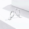 Sterling Silver Earrings S925 Star and Moon Earrings Simple Earrings