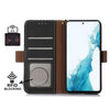 For Samsung Galaxy A26 5G Side-Magnetic TJ Genuine Leather RFID Phone Case(Black)