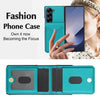 For Samsung Galaxy Z Fold5 AwQuer RFID Vertical Flip Card Bag Holder Leather Phone Case(Green)
