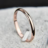 Female Stainless Steel Titanium Steel Ring, Ring Size:8(Rose Gold)