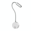 3W Silver Shell Flexible Goose Neck White Light LED  Reading Lamp Light, 160 LM 3000-3200K Hose Spotlight Lamp Wall Mount Light Wall Sconce Lamp, Got the CE / FCC Certification, Goose Neck Length: 30cm, US/EU Plug, Default Delivery US Plug