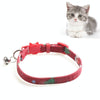 Christmas Dog Collar with Bells, Red Snowman & Tree, 28cm