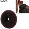 10 PCS Elegant Women Ladies Donut Hair Ring(Coffee M)
