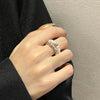 Light Luxury Cat Eye Stone Open Adjustable Ring, Specification:J2554