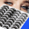 16pairs /Box Natural Long False Eyelashes Fluffy 3D Mink Lashes, Spec: L104