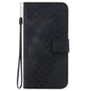For Realme 13+ Global Seven-shaped Embossed Leather Phone Case(Black)
