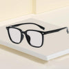 Watching Cell Phone Playing Games Anti-Blue Light Glasses Postoperative Flat Glasses, Color: Black Frame+ Transparent Lens