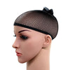 5 PCS High Elastic Silk Socks Fake Hair Net Wig Liner Caps Snood Mesh, A(Black)