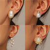 E2208-7 Drag Colorful Pearls Baroque Earrings Pearl Ear Clip Women Without Ear Piercing