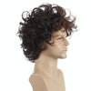 Men Fluffy Short Curly Wig Sets(Black Brown)