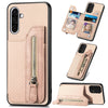 For Samsung Galaxy S25+ 5G Carbon Fiber Horizontal Flip Zipper Wallet Phone Case(Khaki)