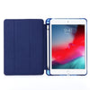 For iPad Mini 4 Airbag Horizontal Flip Leather Case with Three-fold Holder (Dark Blue)