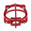 Red 4-Point Fire Sprinkler Guard Cover - Durable Alloy