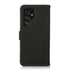 For Samsung Galaxy S25 Ultra 5G KHAZNEH Custer Genuine Leather RFID Phone Case(Black)