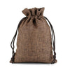 50 PCS Multi size Linen Jute Drawstring Gift Bags Sacks Wedding Birthday Party Favors Drawstring Gift Bags, Size:17x23cm(Coffee)
