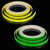 3 Rolls Bicycle Mountain Bike Motorcycle Sticker Car Contour Reflective Sticker Night Riding Reflective Sticker 1 x 800cm(Green)