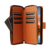 For Samsung Galaxy S24 FE 5G Nine-card Slots Zipper Wallet Bag Leather Phone Case(Brown)