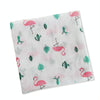 Cartoon Baby Soft Gauze Quilt Swaddle Cotton Bath Towel 117 X 117cm, Style: Flamingo