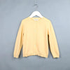 Spring and Autumn Children Clothing Girl Cotton Knit Cardigan Sweater, Kid Size: 80cm(Light Yellow)