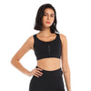 Super Supportive Sport Bra Front Zipper Tights Crop Top Yoga Vest, Size: XL(Black)