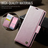 For iPhone 12 / 12 Pro AutSpace A11 Side Buckle MagSafe Magnetic RFID Phone Leather Case(Rose Gold)