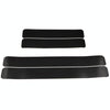 5 Sets Car Threshold Carbon Fiber Sticker Car Door Scratch Strip Anti-Kick Film Protective Pad Threshold Strip, Colour: 4 PCS / Set 4D Black